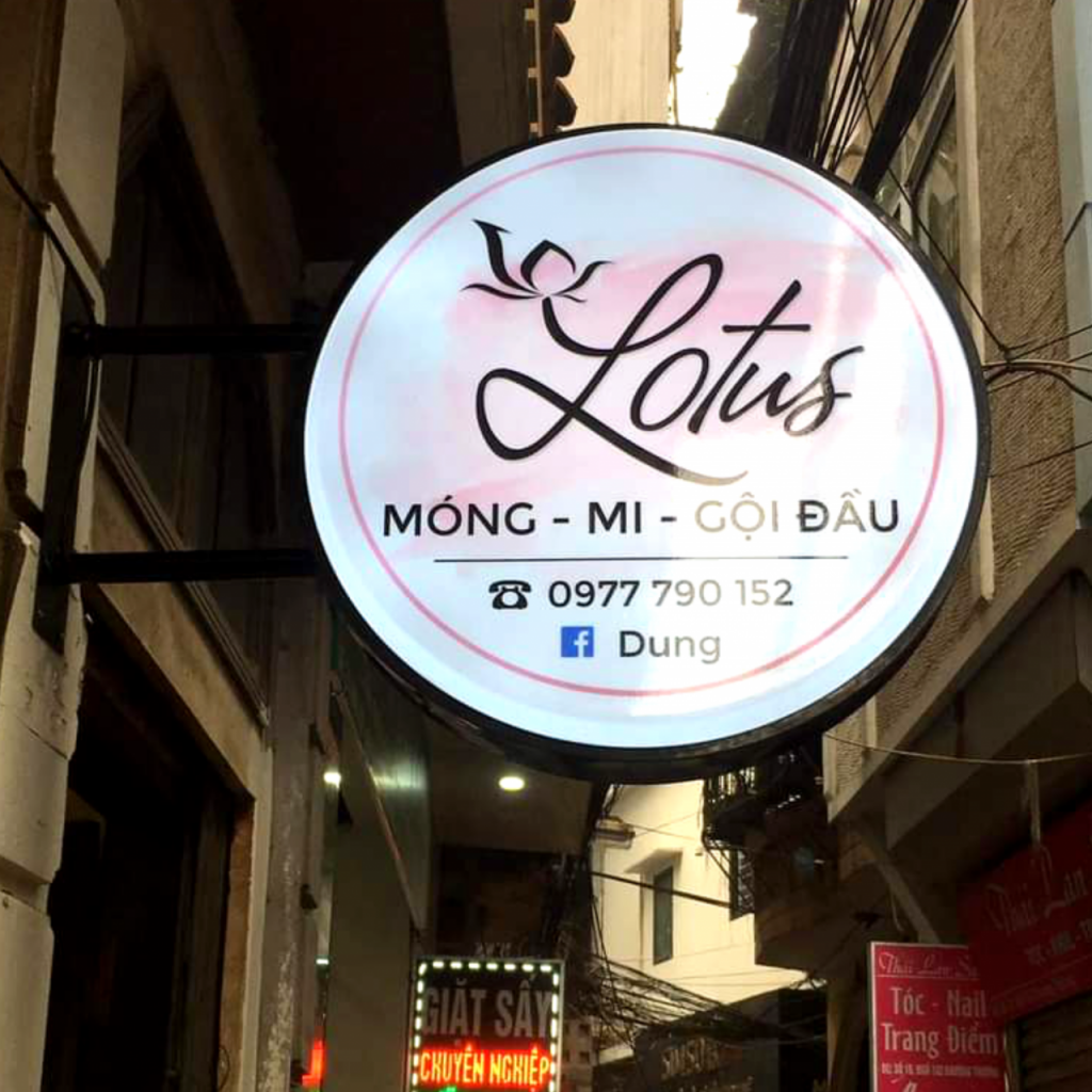 Mẫu biển quảng cáo nail, mi đẹp