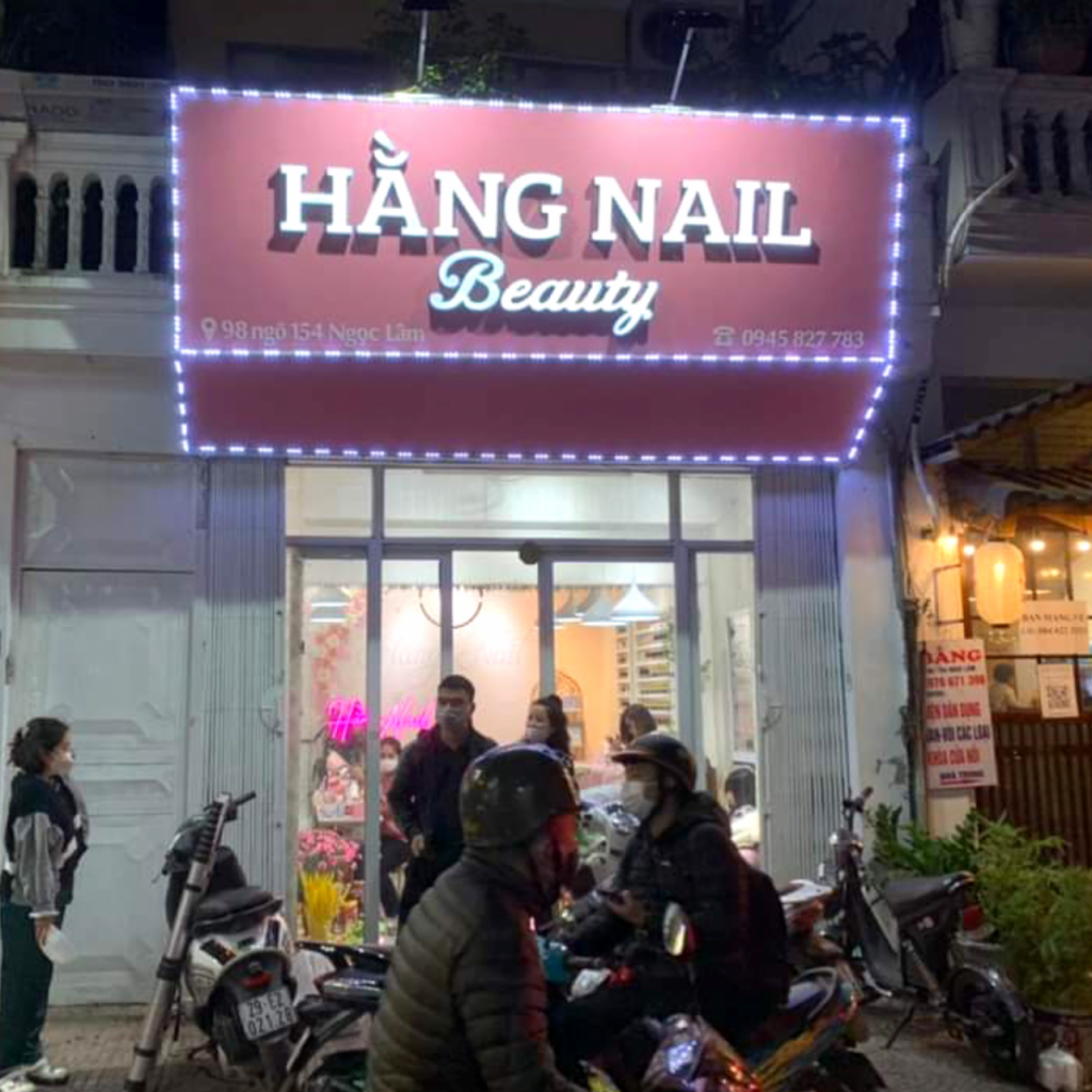 Mẫu biển quảng cáo nail, mi đẹp