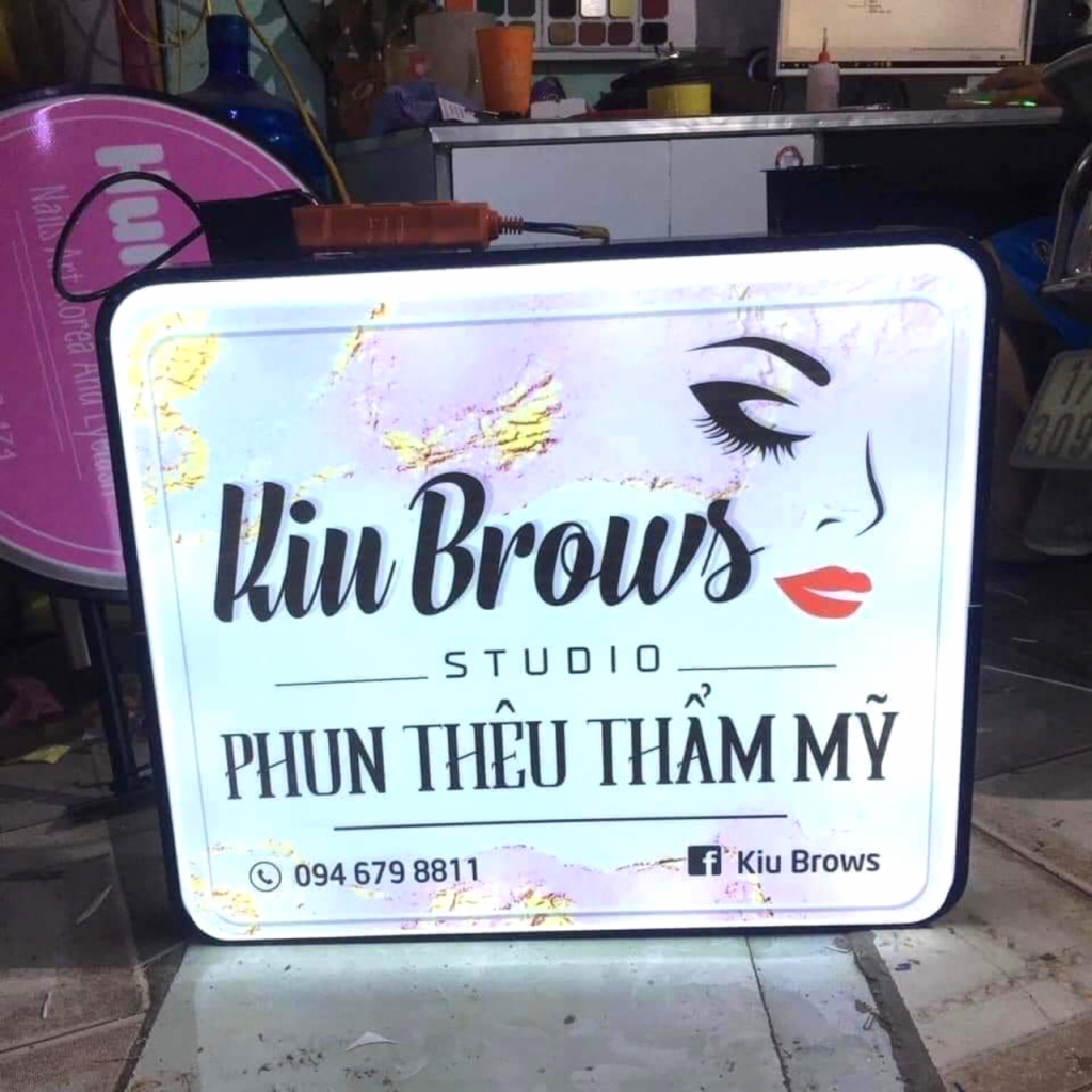 Mẫu biển quảng cáo nail, mi đẹp