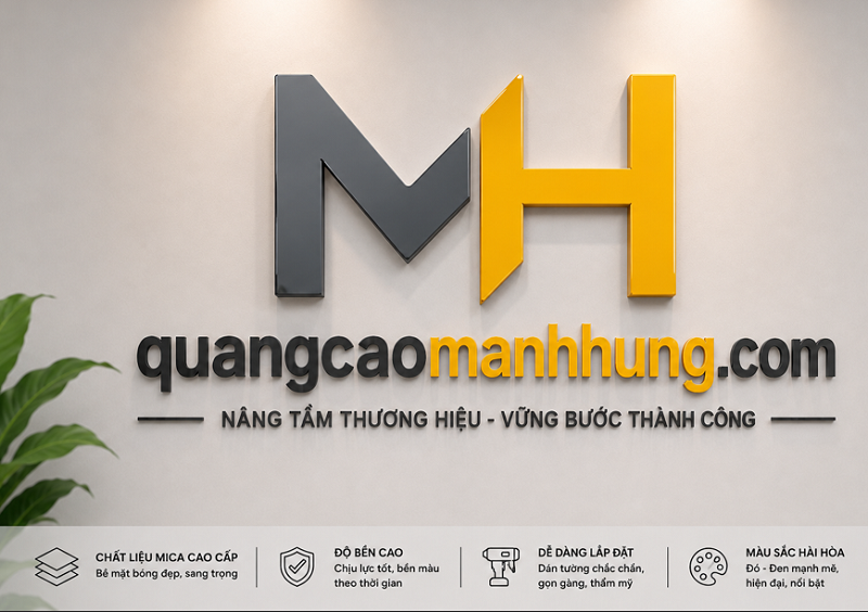 Logo Mica Dán Tường Đẹp, Hiện Đại Cho Doanh Nghiệp