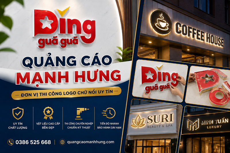 Logo Alu Chân Formex Dán Tường Cho Trung Tâm Tiếng Trung